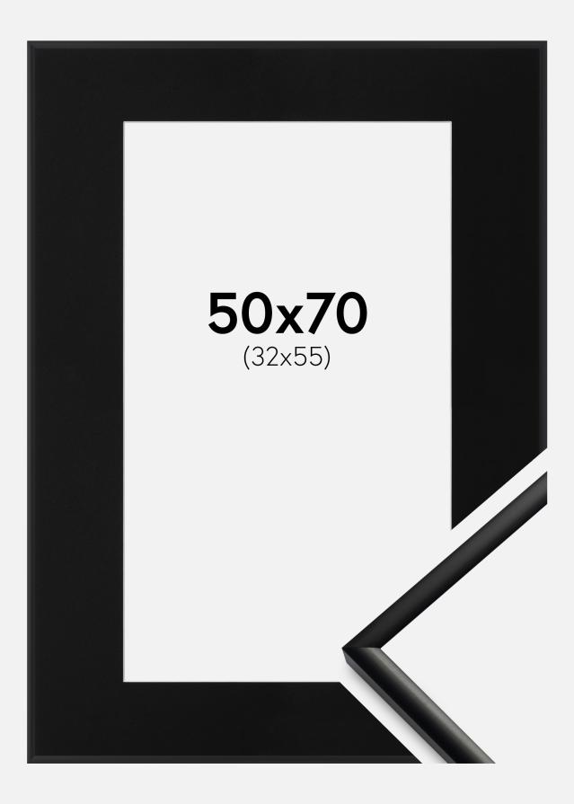 Ramme New Lifestyle Mat Sort 50x70 cm - Passepartout Sort 33x56 cm