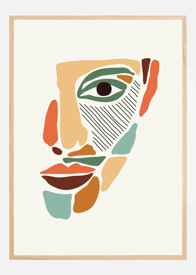 Color Abstract Faces Plakat