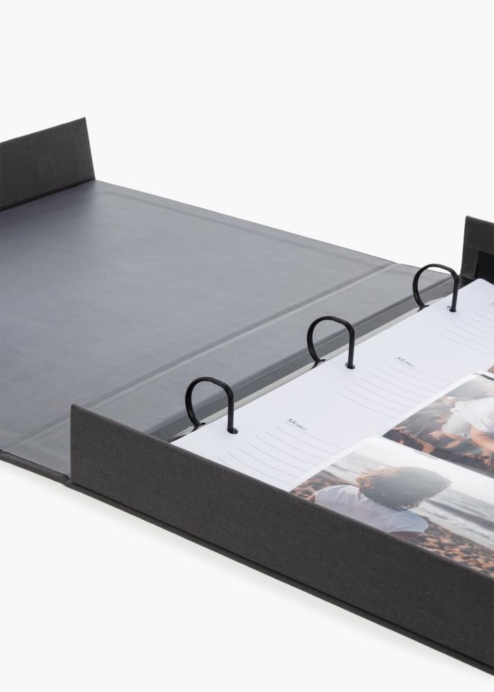 KAILA THROWBACK Black XL - Coffee Table Photo Album - 60 Billeder i 10x15 cm