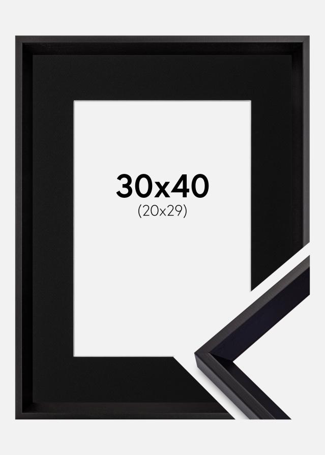 Ramme Globe Sort 30x40 cm - Passepartout Sort 21x30 cm