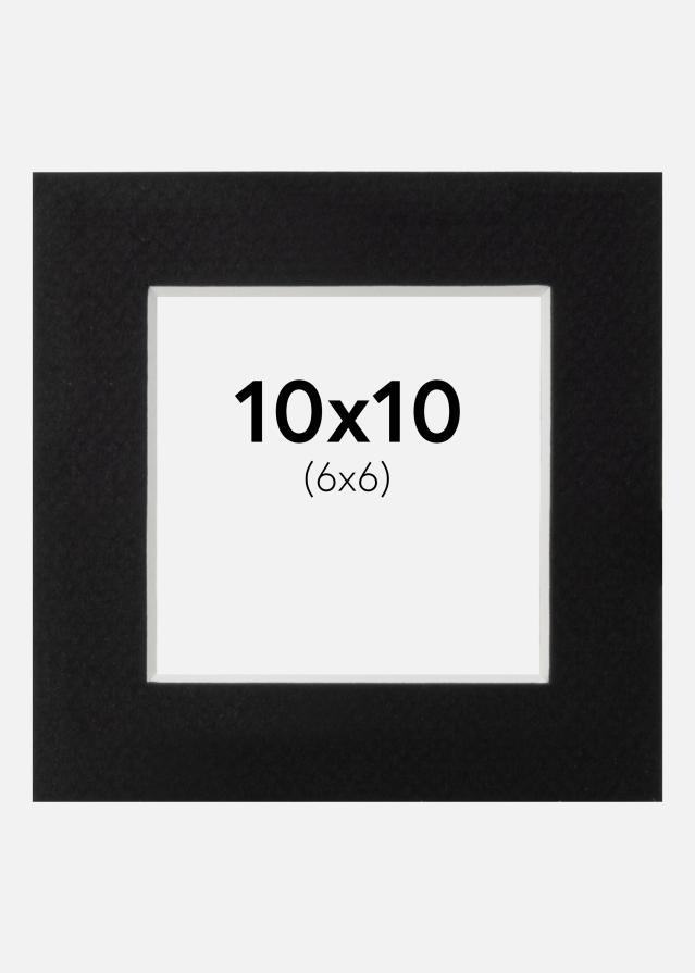 Passepartout Canson Sort (Hvid kerne) 10x10 cm (6x6)