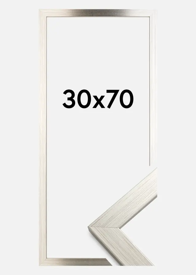 Ramme Silver Wood Akrylglas 30x70 cm