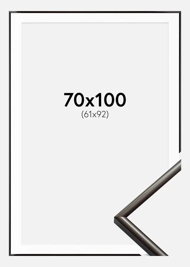 Ramme New Lifestyle Espresso Brown 70x100 cm - Passepartout Hvid 62x93 cm