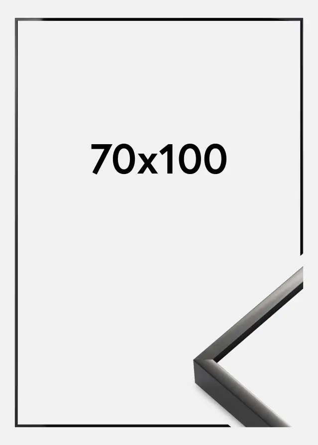 Ramme Nielsen Premium Antirefleks Blank Sort 70x100 cm