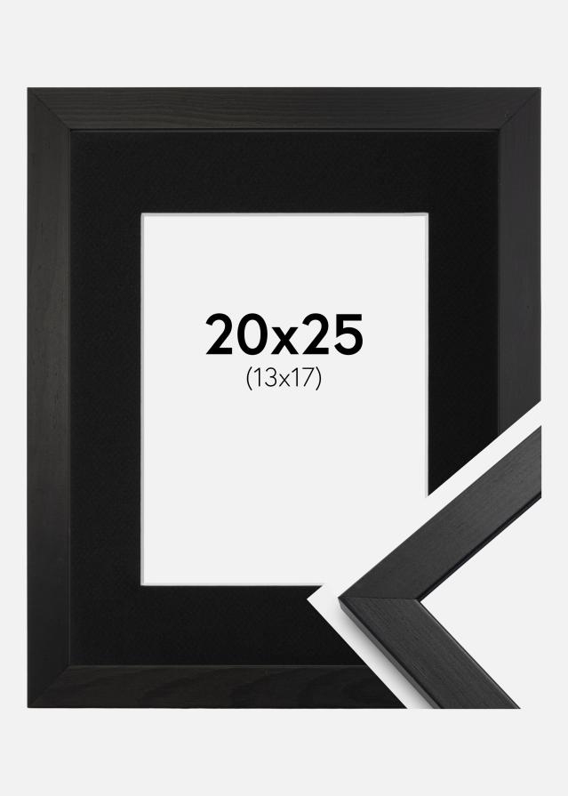 Ramme Stilren Sort 20x25 cm - Passepartout Sort 14x18 cm