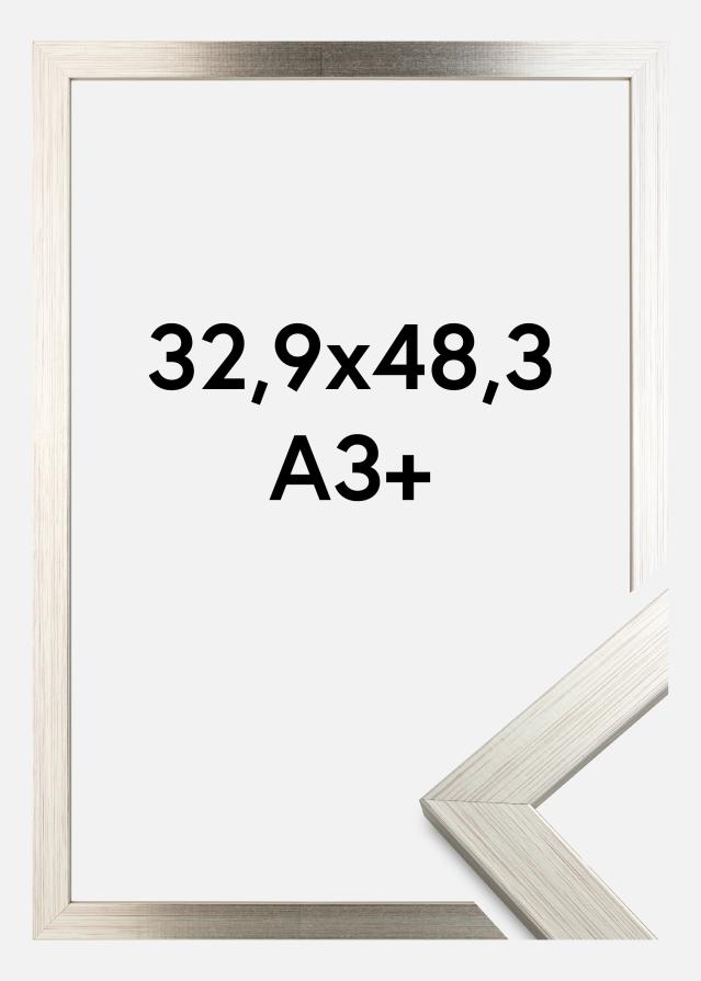 Ramme Silver Wood Akrylglas 32,9x48,3 cm (A3+)