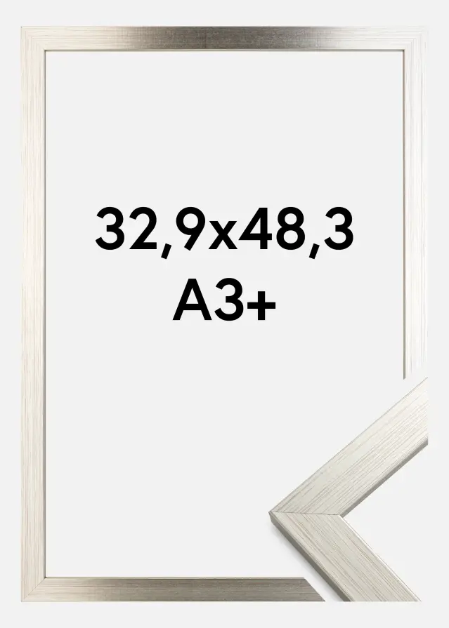Ramme Silver Wood Akrylglas 32,9x48,3 cm (A3+)