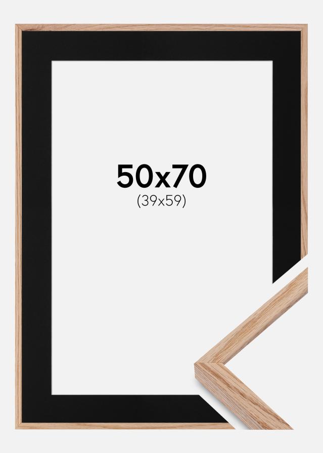 Ramme E-Line Eg 50x70 cm - Passepartout Sort 40x60 cm