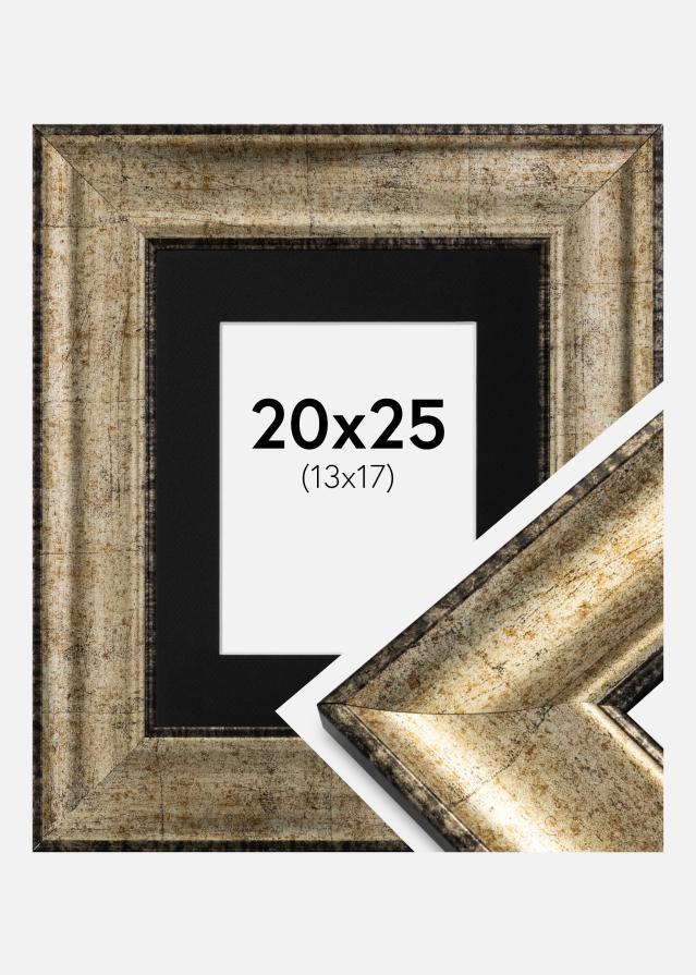 Ramme Saltsjöbaden Antikguld 20x25 cm - Passepartout Sort 14x18 cm