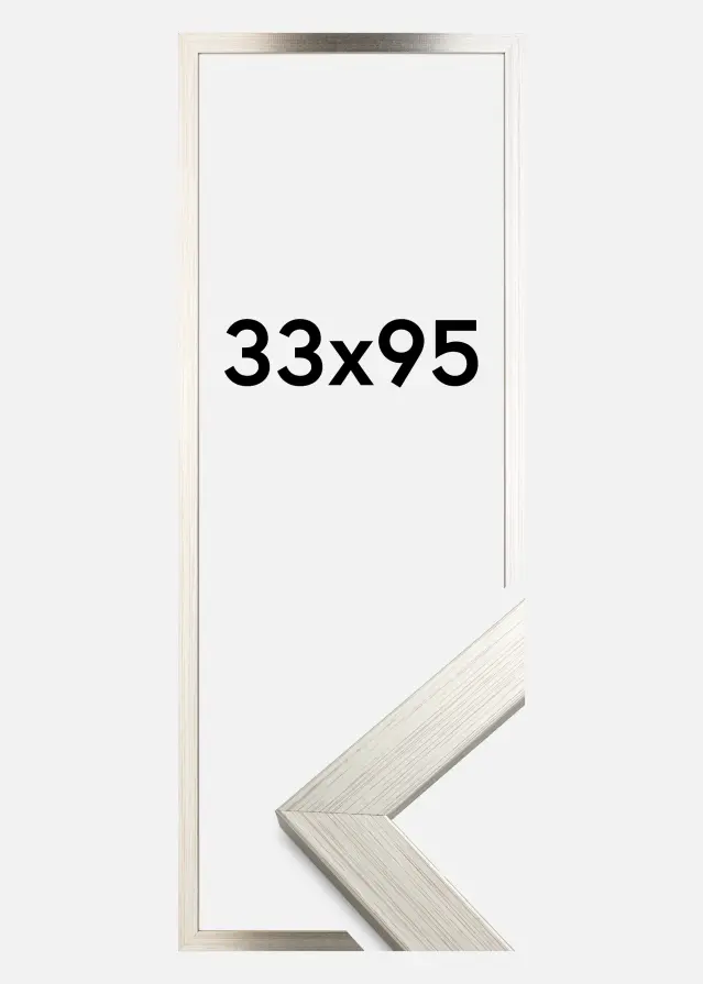 Ramme Silver Wood Akrylglas 33x95 cm
