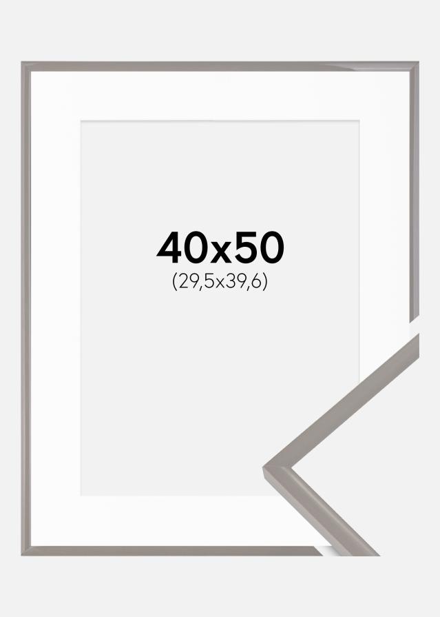 Ramme New Lifestyle Earth Grey 40x50 cm - Passepartout Hvid 12x16 inches