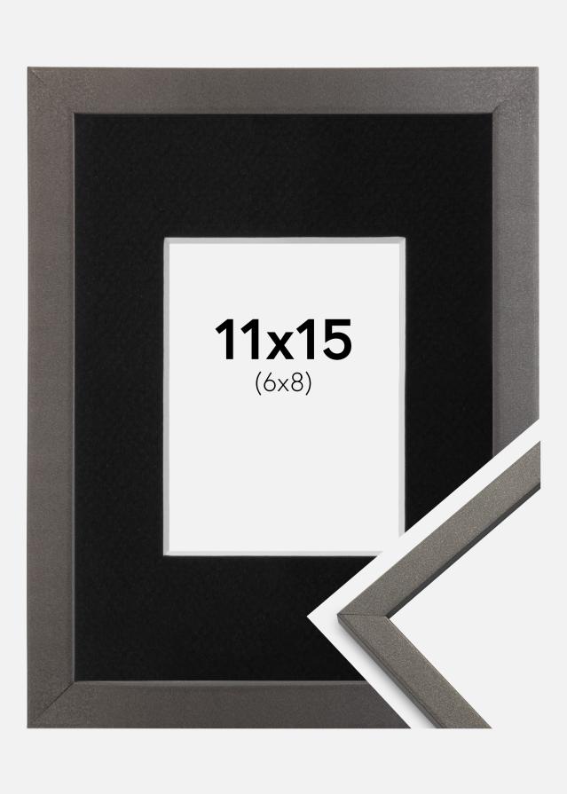 Ramme Edsbyn Grafit 11x15 cm - Passepartout Sort 7x9 cm