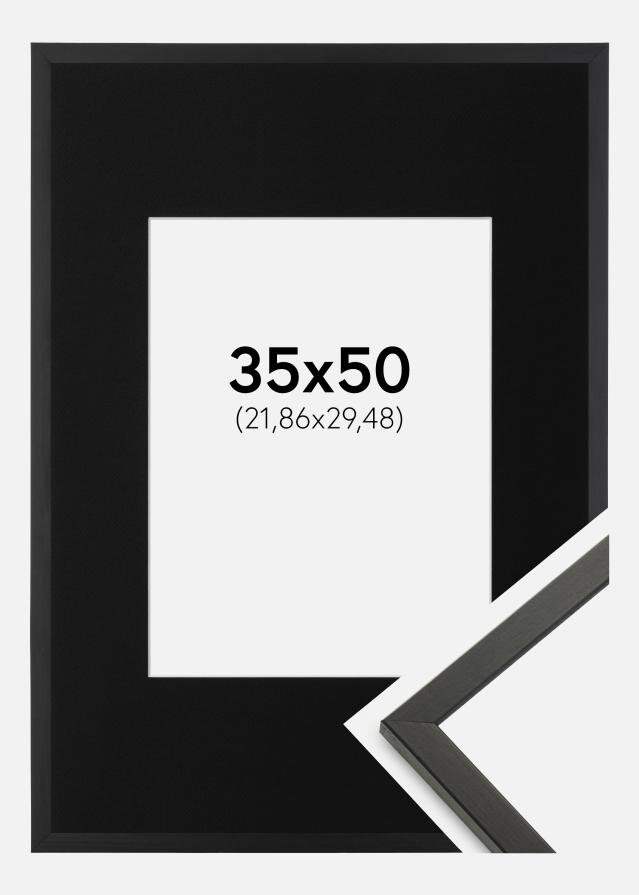 Ramme Galant Sort 35x50 cm - Passepartout Sort 9x12 inches