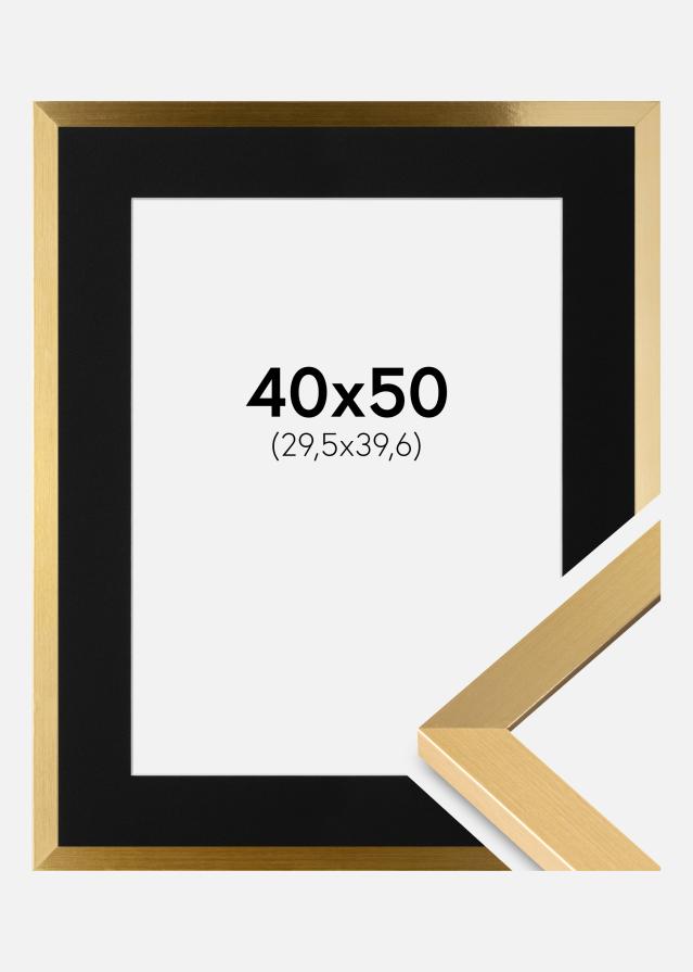Ramme Selection Guld 40x50 cm - Passepartout Sort 12x16 inches