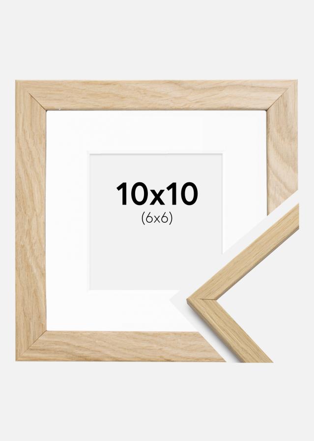 Ramme Edsbyn Eg 10x10 cm - Passepartout Hvid 7x7 cm
