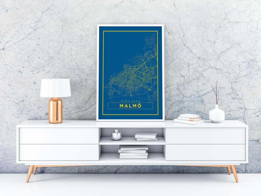 Kort - Malmø - Blå