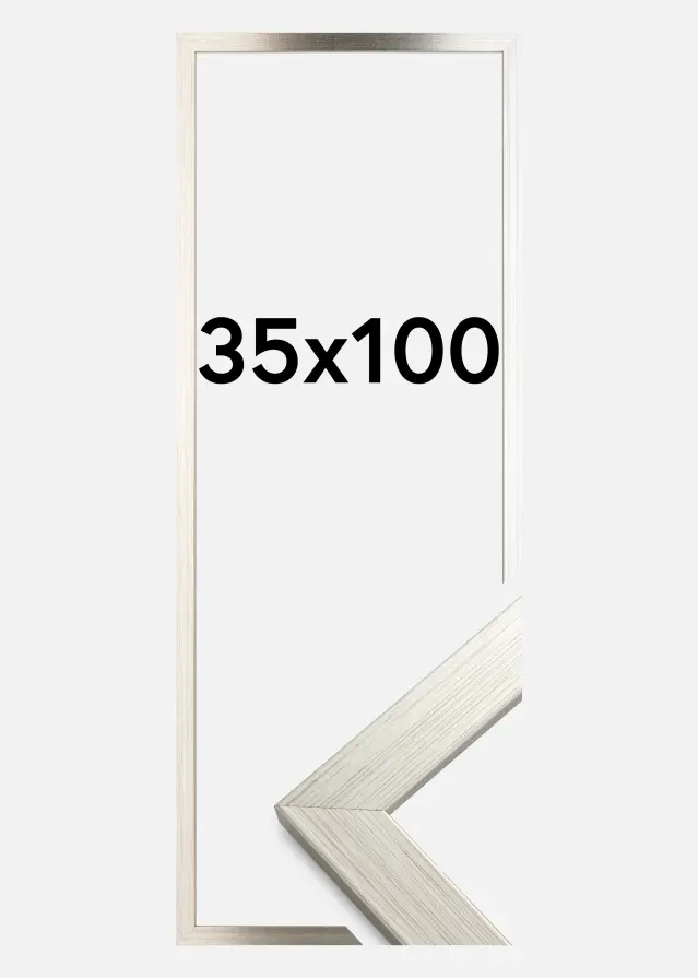 Ramme Silver Wood Akrylglas 35x100 cm