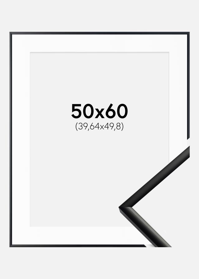 Ramme New Lifestyle Mat Sort 50x60 cm - Passepartout Hvid 16x20 inches