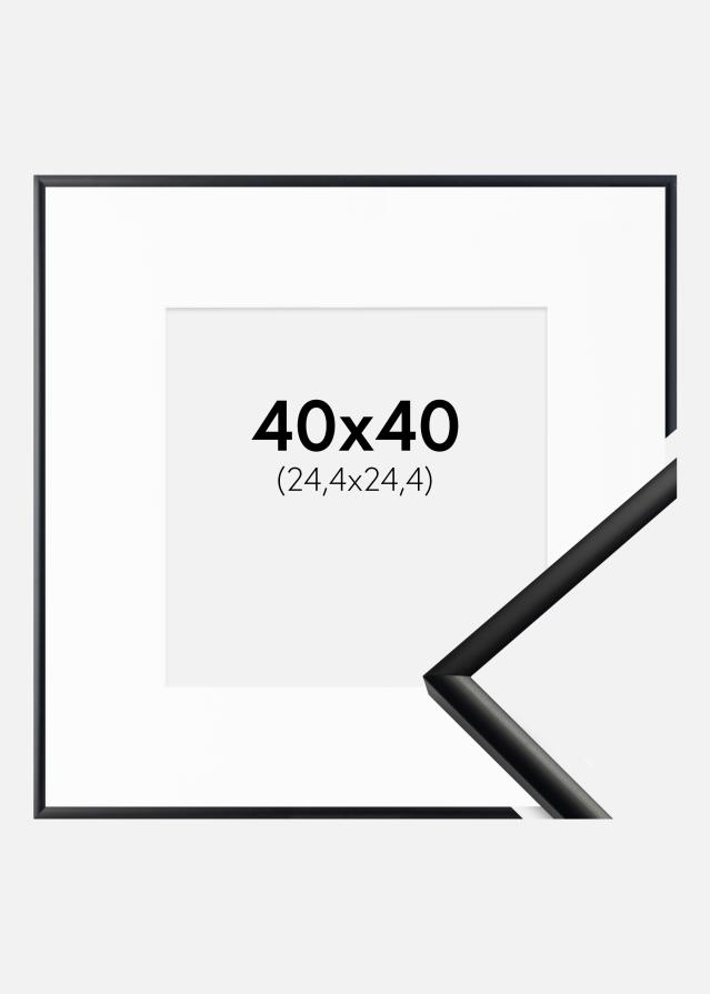 Ramme New Lifestyle Mat Sort 40x40 cm - Passepartout Hvid 10x10 inches