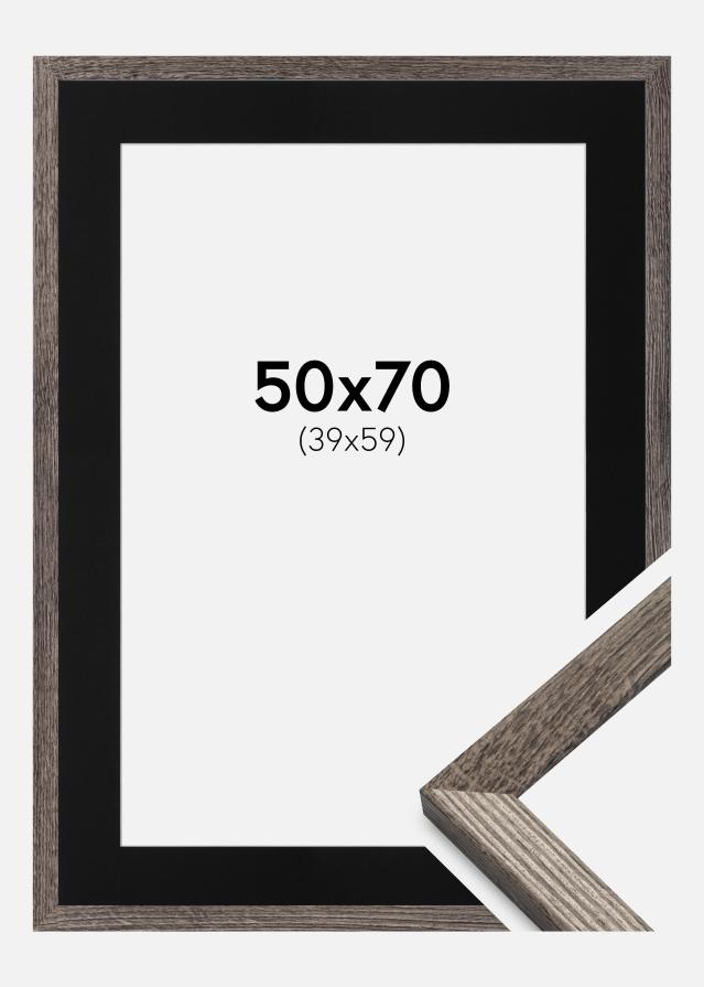 Ramme Fiorito Valnød 50x70 cm - Passepartout Sort 40x60 cm