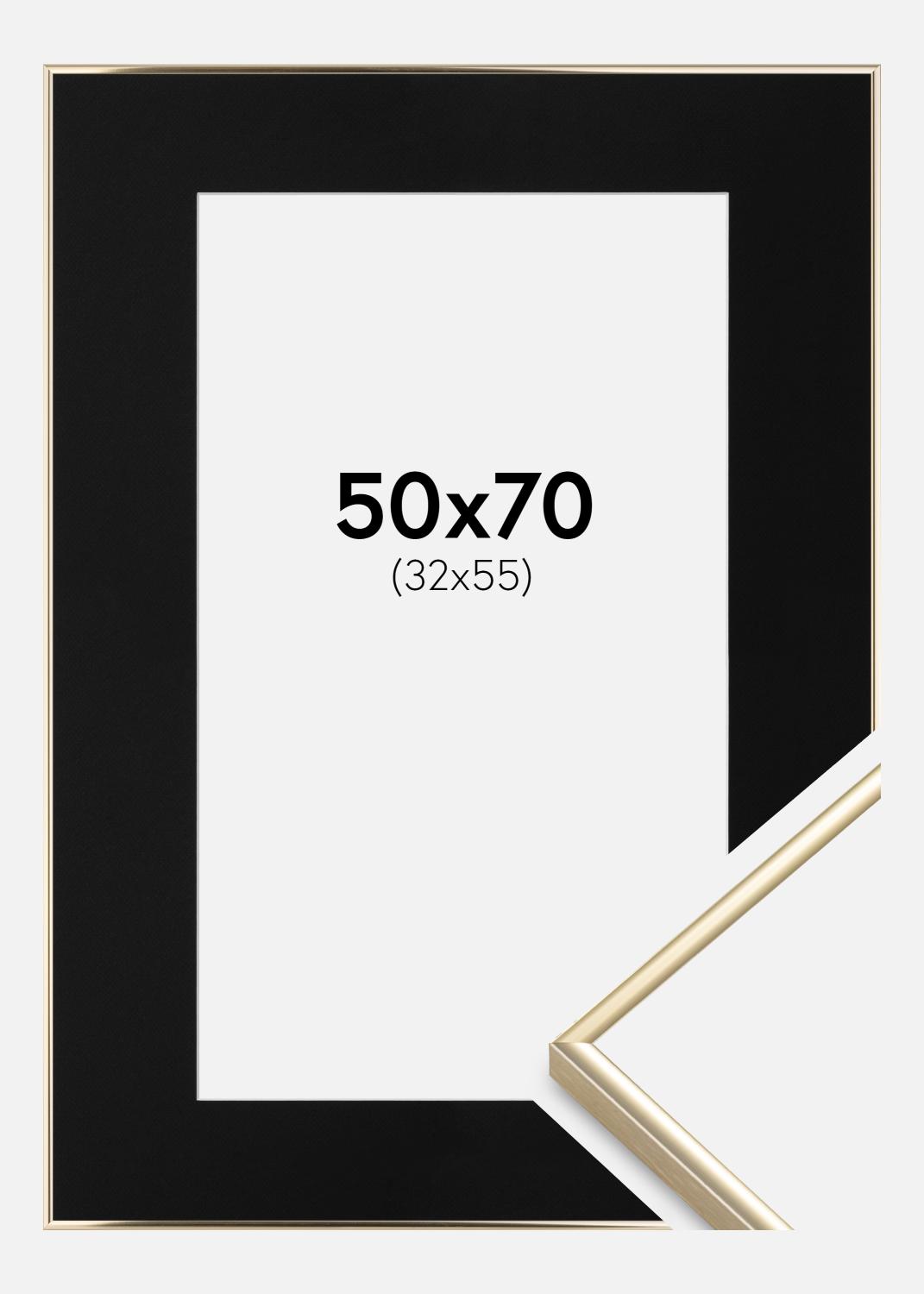 Product Image for Ramme Visby Blank Guld 50x70 cm - Passepartout Sort 33x56 cm