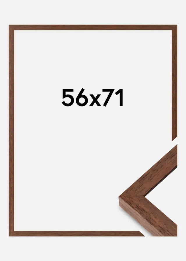Ramme Hermes Akrylglas Teak 56x71 cm