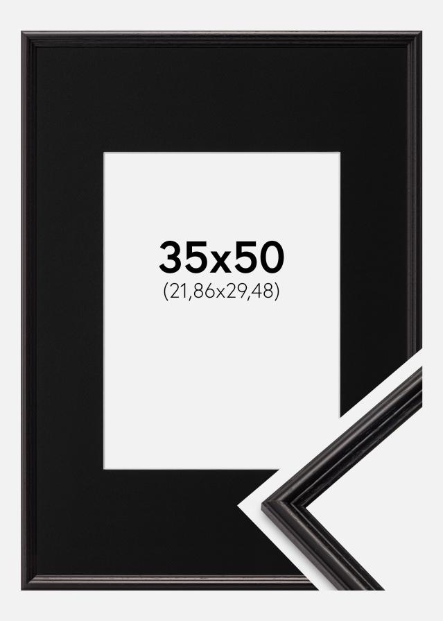 Ramme Horndal Sort 35x50 cm - Passepartout Sort 9x12 inches