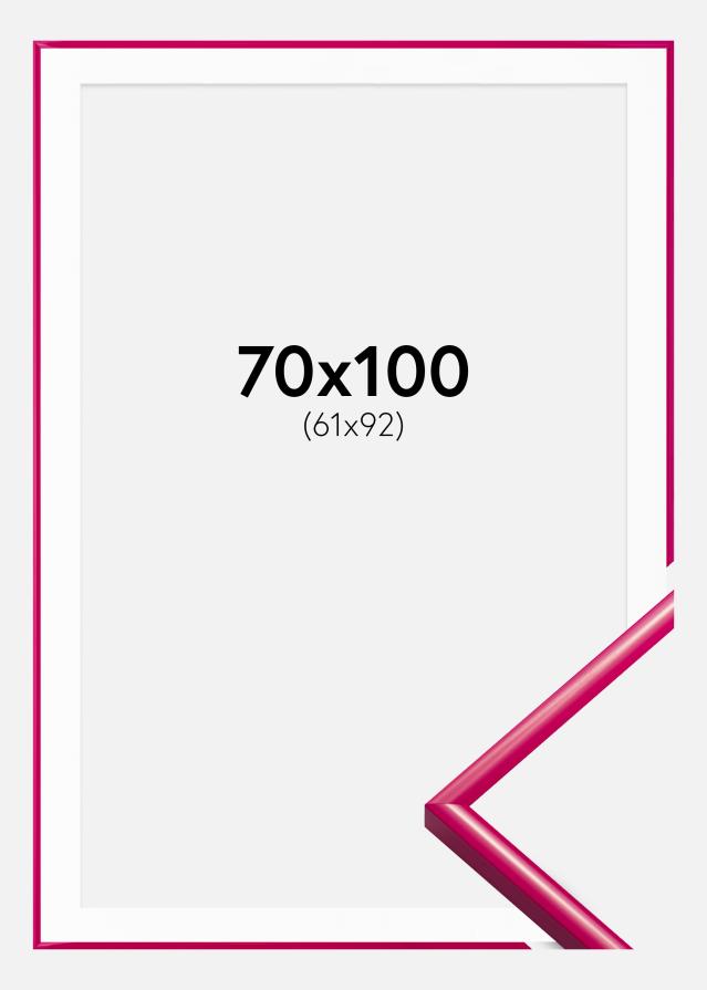 Ramme New Lifestyle Mørk Rosa 70x100 cm - Passepartout Hvid 62x93 cm