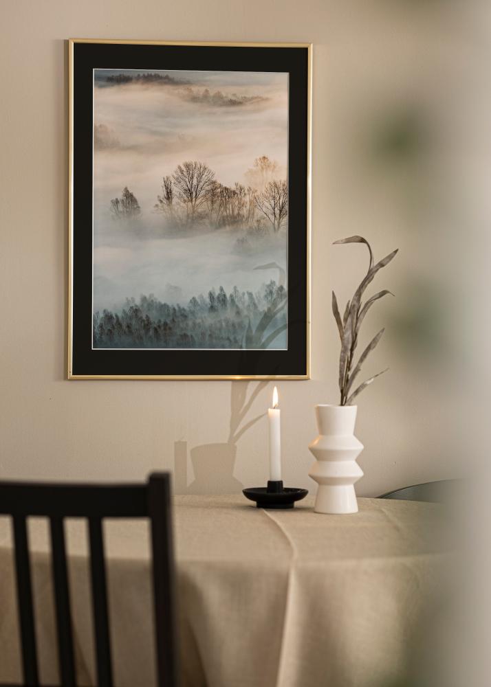 Ramme New Lifestyle Guld 20x30 cm - Passepartout Sort 15x21 cm (A5)