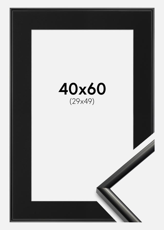 Ramme New Lifestyle Sort 40x60 cm - Passepartout Sort 30x50 cm