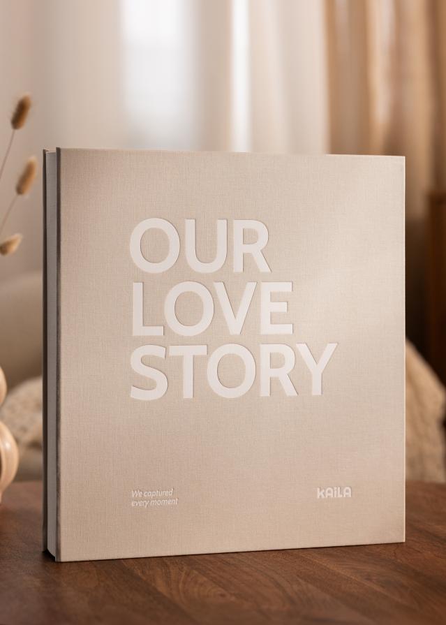 KAILA Fotoalbum OUR LOVE STORY Creme - 600 billeder i 10x15 cm
