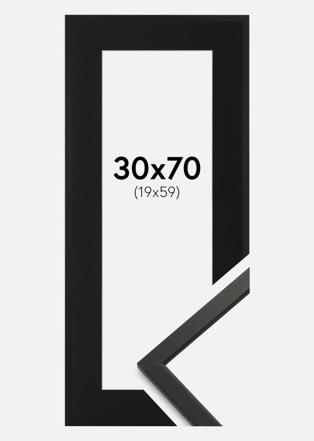 Ramme Edsbyn Sort 30x70 cm - Passepartout Sort 20x60 cm