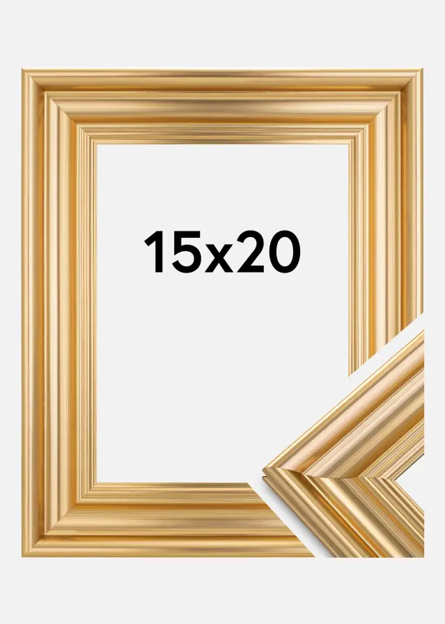 Ramme Charleston Guld 15x20 cm