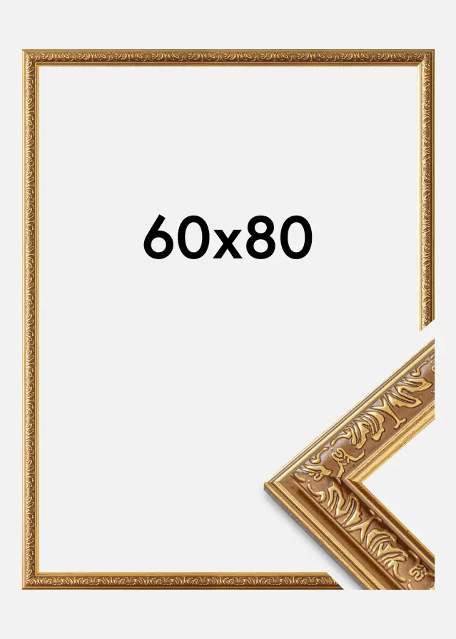 Ramme Swirl Akrylglas Guld 60x80 cm