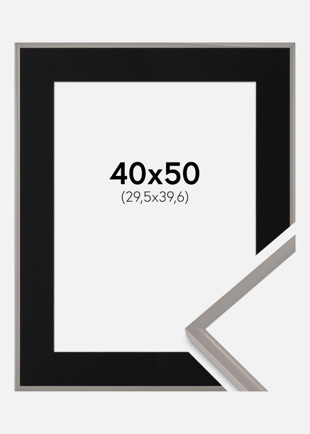 Ramme New Lifestyle Earth Grey 40x50 cm - Passepartout Sort 12x16 inches
