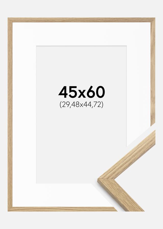 Ramme Trendy Eg 45x60 cm - Passepartout Hvid 12x18 inches