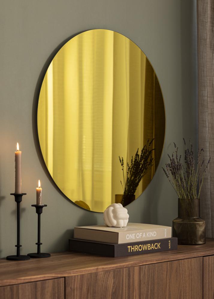 Spejl Rich Yellow 80 cm Ø