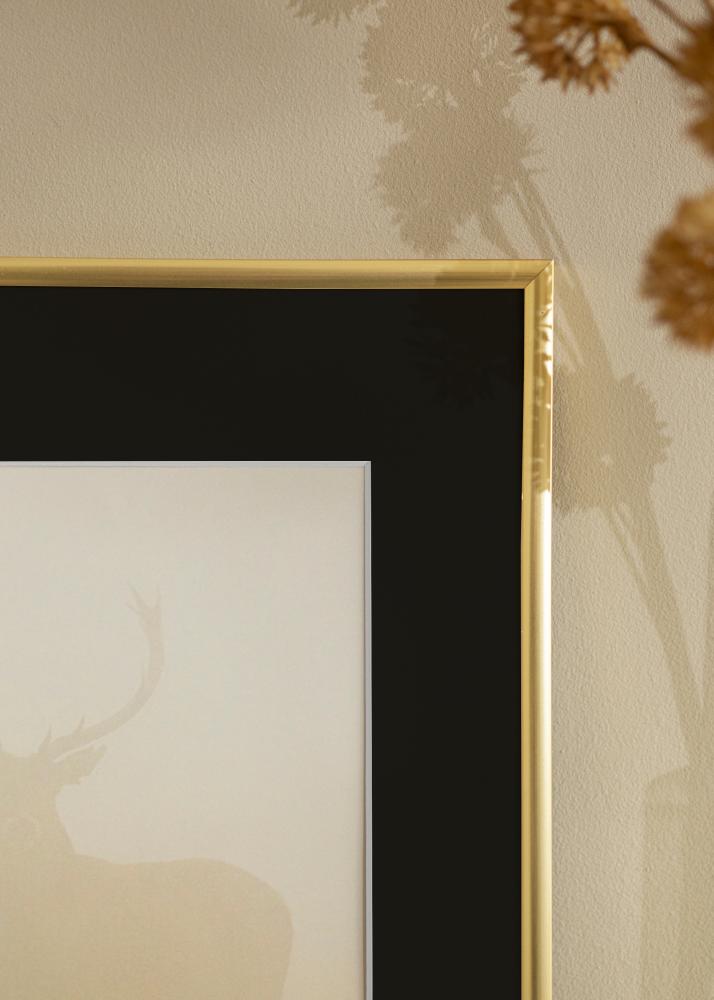 Ramme New Lifestyle Guld 20x30 cm - Passepartout Sort 15x21 cm (A5)