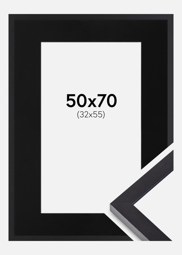 Ramme Selection Sort 50x70 cm - Passepartout Sort 33x56 cm