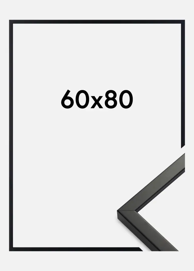 Ramme Exklusiv Sort 60x80 cm