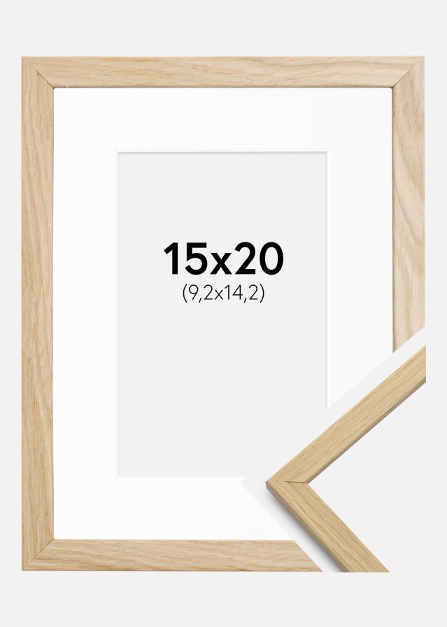 Ramme Edsbyn Eg 15x20 cm - Passepartout Hvid 4x6 inches