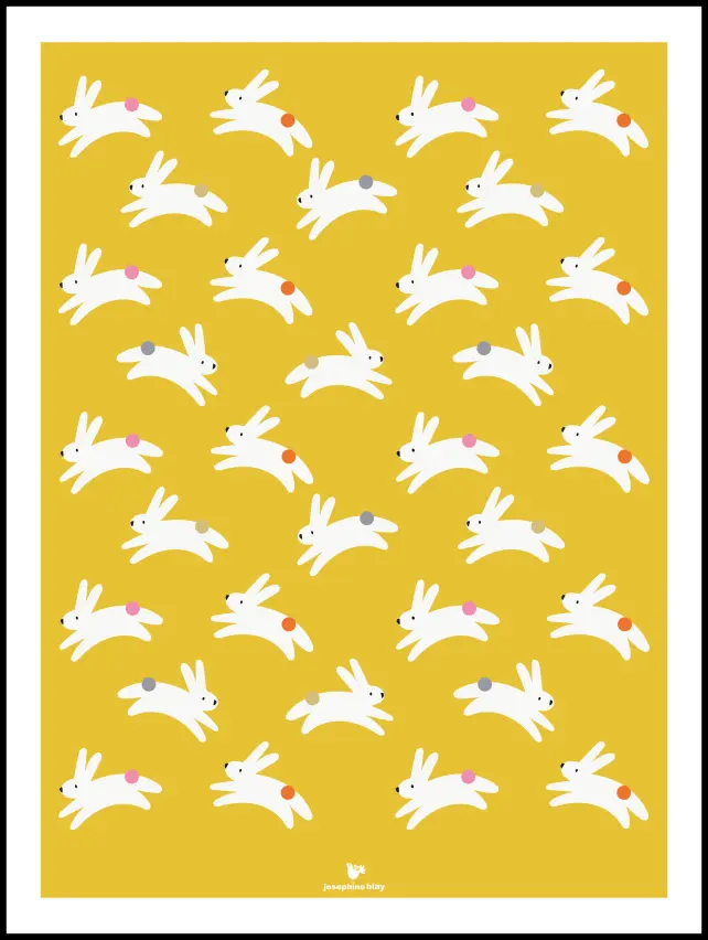 Rabbit - yellow Plakat