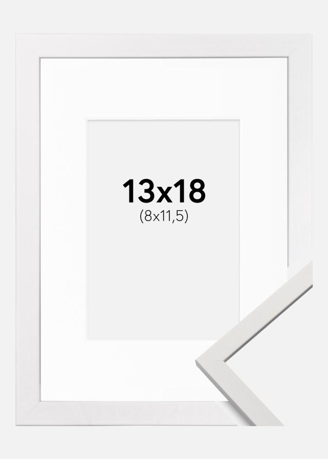 Ramme Edsbyn Hvid 13x18 cm - Passepartout Hvid 9x12 cm