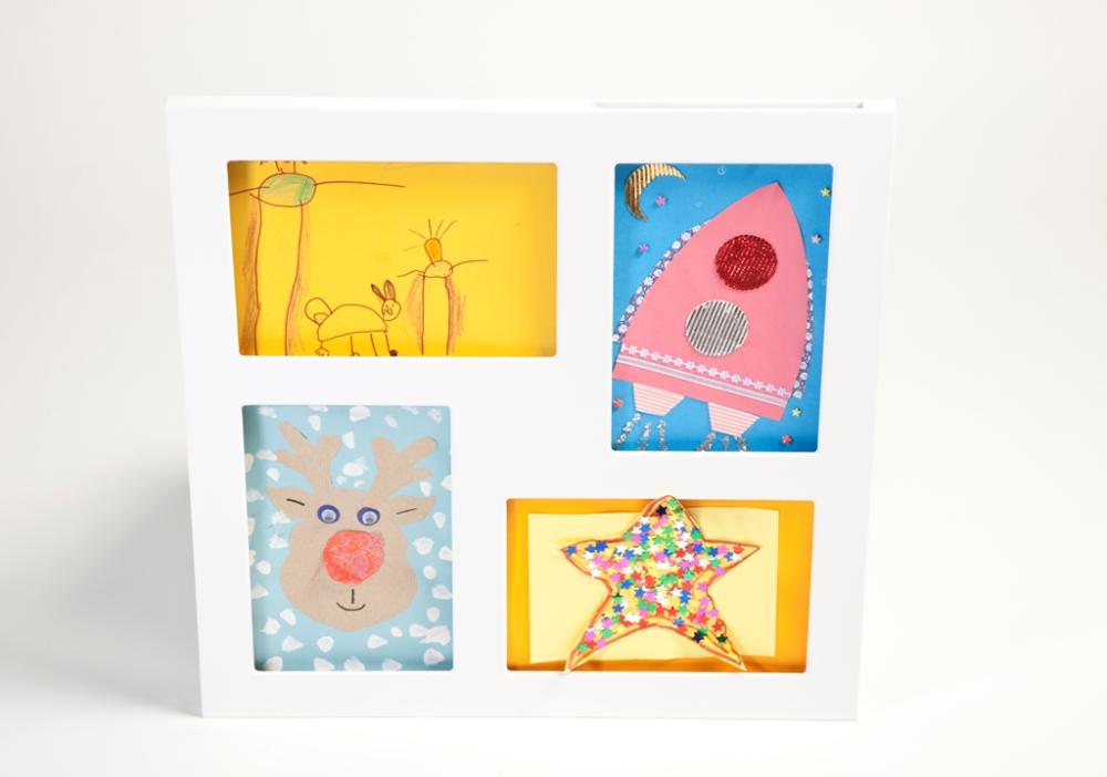Ramme Articulate Gallery A4 Hvid - 4 Billeder