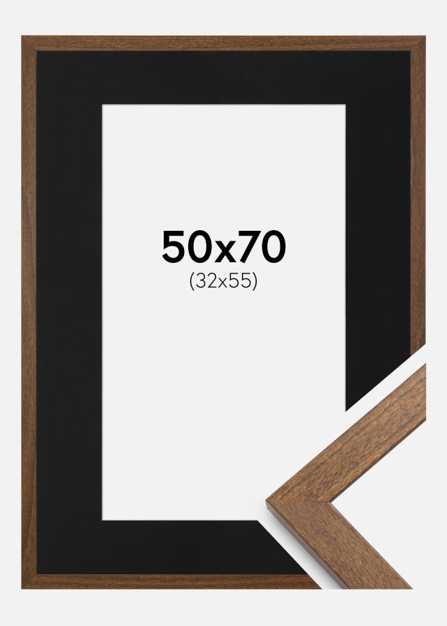 Ramme Stilren Warm Brown 50x70 cm - Passepartout Sort 33x56 cm