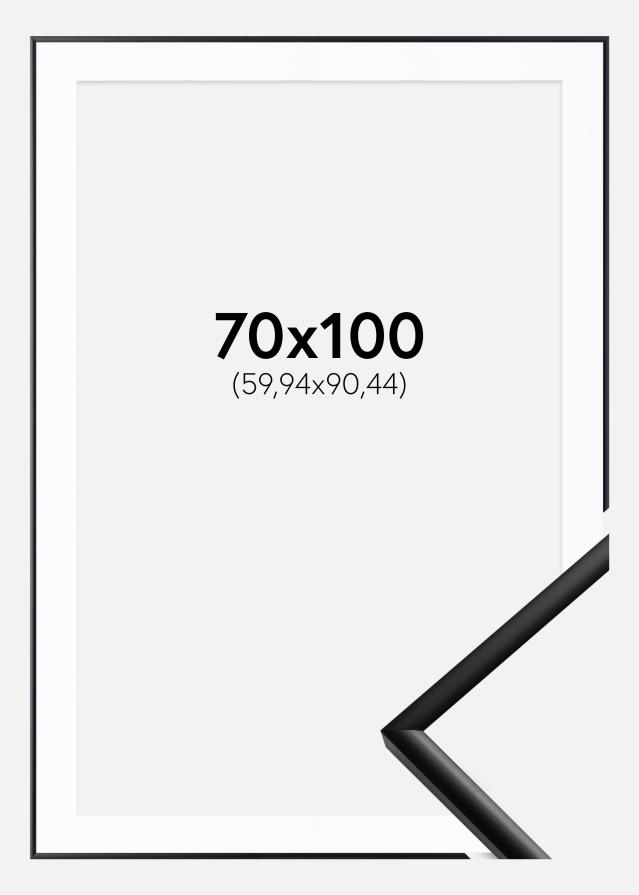 Ramme New Lifestyle Mat Sort 70x100 cm - Passepartout Hvid 24x36 inches