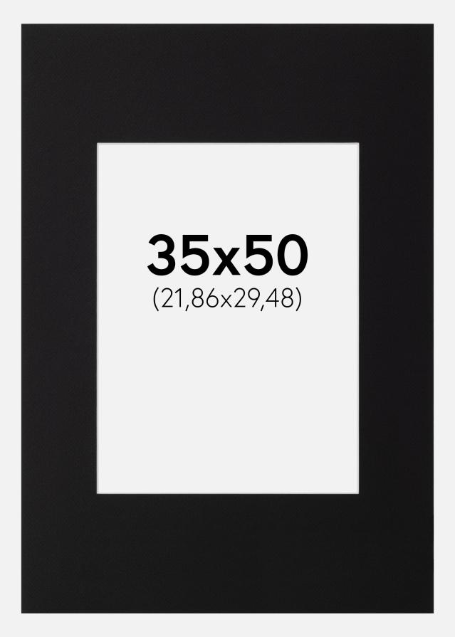 Passepartout Canson Sort (Hvid kerne) 35x50 cm (21,86x29,48)