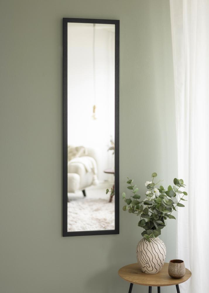 Spejl Overdoor Sort 34x126 cm