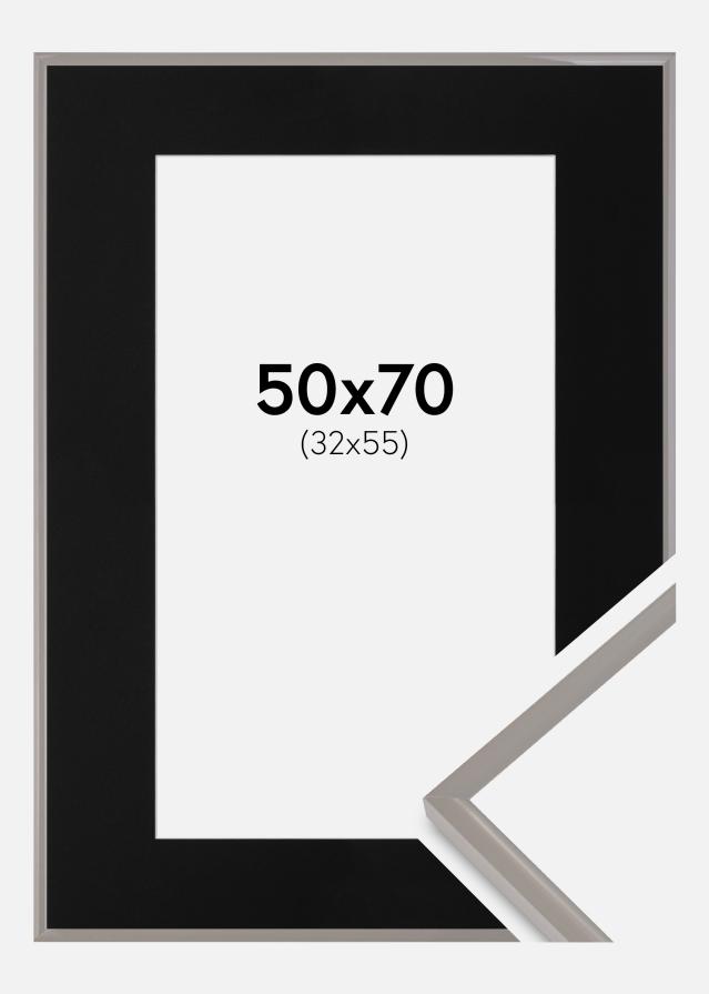 Ramme New Lifestyle Earth Grey 50x70 cm - Passepartout Sort 33x56 cm