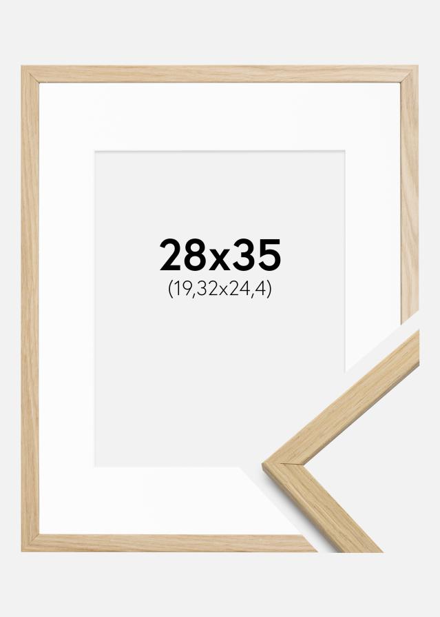Ramme Edsbyn Eg 28x35 cm - Passepartout Hvid 8x10 inches